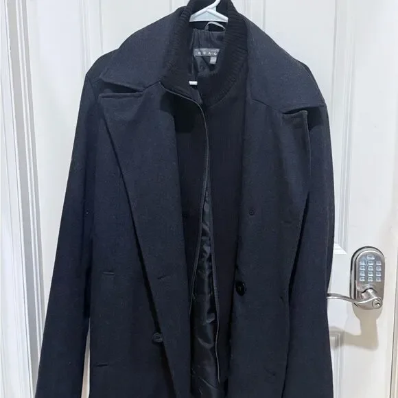 🧥 Kenneth Cole Reaction Men’s Wool-Blend Peacoat – Size Large